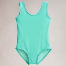 Girls' Leotard Tank Top Uniform Ballet Jazz Gymnastics Colorful 04 To 14 - 薄荷藍 - 查看 2