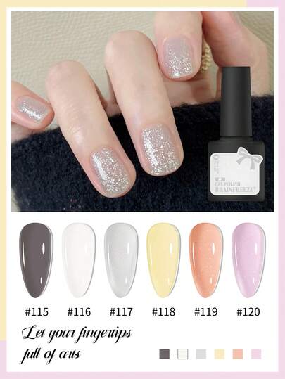 1 Pc 7ml/0.23oz Plastic Bottle Gel Polish , Black White Gray Yellow Orange Pink Color For Choose Gel Polish Kit UV LED Soak Off For Nail Art DIY For Music Festival