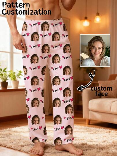 1pc Customized Photo Casual Pants For Men: Choose Your Favorite Photo For Printing, Have A Unique And Exclusive Style, Super Cool! Grab It Now For Yourself Or A Special Person!
