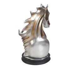 RainWeel Weinflaschenhalter, Pferd Statue Weinregal, Weinlagerungsregal zur Aufbewahrung von Weinkisten, Weingläsern und Dekorationen - Silber+Gold - Übersicht 5