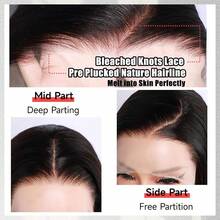 Brazilian 13x4 13x6 Lace Frontal Wig Pre Plucked Body Wave 4x4 Lace Frontal Wigs Pre Plucked With Baby Hair For Women Human Hair Swiss Lace Remy Hair  360 Full Lace Front Body Wave Wigs Human Hair  30 32 Inch Wear And Go Glueless Wigs Human Hair Pre Plucked Pre Cut 6x4 7x5 9x6 Lace Wigs Body Wave Lace Front Wigs 13x4 Body Wave Glueless Drawstring Wigs 200% Density Natural Black Bling Hair - Natural Black - 查看 4