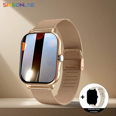 SIMSONLAB 1pc 1.83 Inch Silicone Strap Steel Smart Watch Band Wireless Talk ,Smart Watch For Women, Men Women Universal Fashion Sports ElectronicsSmart Watch For Android & IOS