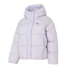 Puma Women's Hooded Down Jacket, Casual Comfortable Sporty Outerwear - Light Purple - View 1