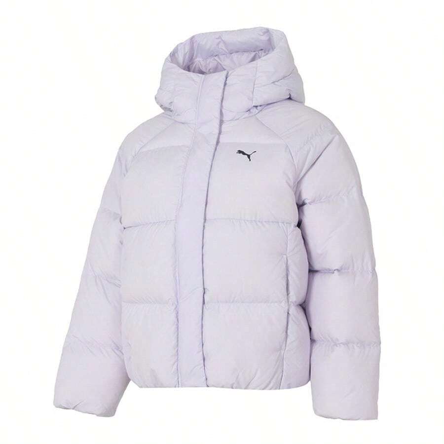 Puma Women's Hooded Down Jacket, Casual Comfortable Sporty Outerwear - Light Purple - View 1