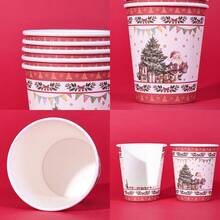 10个/20个/60个，9盎司圣诞老人纸杯，圣诞一次性咖啡杯，热饮杯，节日饮用圣诞派对饮具用品，适用于茶、可可，成人日常使用（经典款） - 彩色 - 查看 5