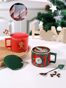 Nordic Christmas Style Mug, Creative Office Coffee Cup, Couple Home Christmas Gift Set, Christmas Decoration, Best Christmas Gift For Family And Friends - Multicolor - View 6