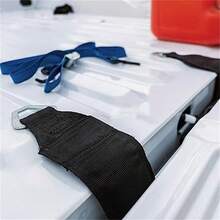 1Pc Bed Anchor Heavy-Duty Truck Bed Tie Down Straps With Ratchet System,Easy Install Black Strap With Metal Buckles & Lock For Pickup Trucks,Trailers,Truck Bed Cushion Accessories - -Theft Durable Truck & Trailer Cargo Strap,Tie Down Strap,Ratchet Strap,Truck Bed Accessories,Trailer Accessories,Truck Bed Anchor, Truck Bed Tie Down,Trailer Straps,Cargo Straps Heavy Duty,Truck Bed Straps, Heavy Duty Cargo Net,Car Tie Downs,Load Straps For Truck,Tailgate Tie Down,Trailer Tie Downs,Truck Tie Down Anchors - Black - View 3