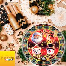 Platos Desechables Premium'' (19.2cm) Navidad – Paquete de 24 Piezas, Merry Chistmas, Resistentes a Líquidos, Ecológicos y de Alta Calidad Para Toda Ocasión ARTEDISEÑO FIESTAS - Santa Y Amigos - Ver 6