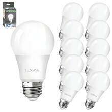 LUCASA Paquete 10 focos led 10w luz blanca cálida E27 ahorro energético bombilla larga duración iluminación hogar oficina resistente fácil instalar - BLANCA - Ver 2