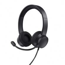 Cuffie cablate Trust Ayda con archetto, chiamate/musica, USB tipo A, nere - nero - Visualizzare 1
