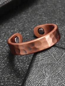 SeuSuk 1 buah Cincin Tembaga Vintage Minimalis, Aksesori Fashion Serbaguna, Hadiah untuk Pria - cincin terbuka - View 2