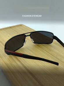 1 Pair Fashion Square Fashion Glasses, Suitable For Beach, Casual, Travel