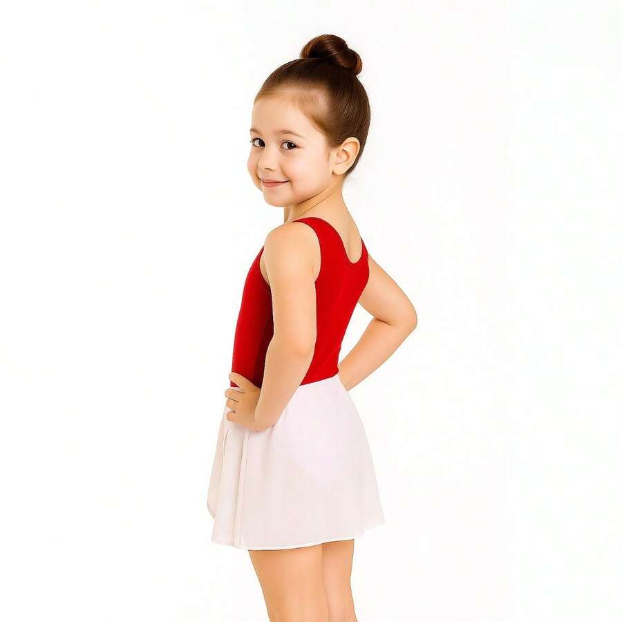 Girls' Leotard Tank Top Uniform Ballet Jazz Gymnastics Colorful 04 To 14 - Merah - View 1
