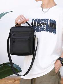 Men's Crossbody Bag, Men's Single Shoulder Sling Flap Bag For Business, Travel, Small Messenger Bag With Handle, Good Gift For Men - Multicolor - View 6