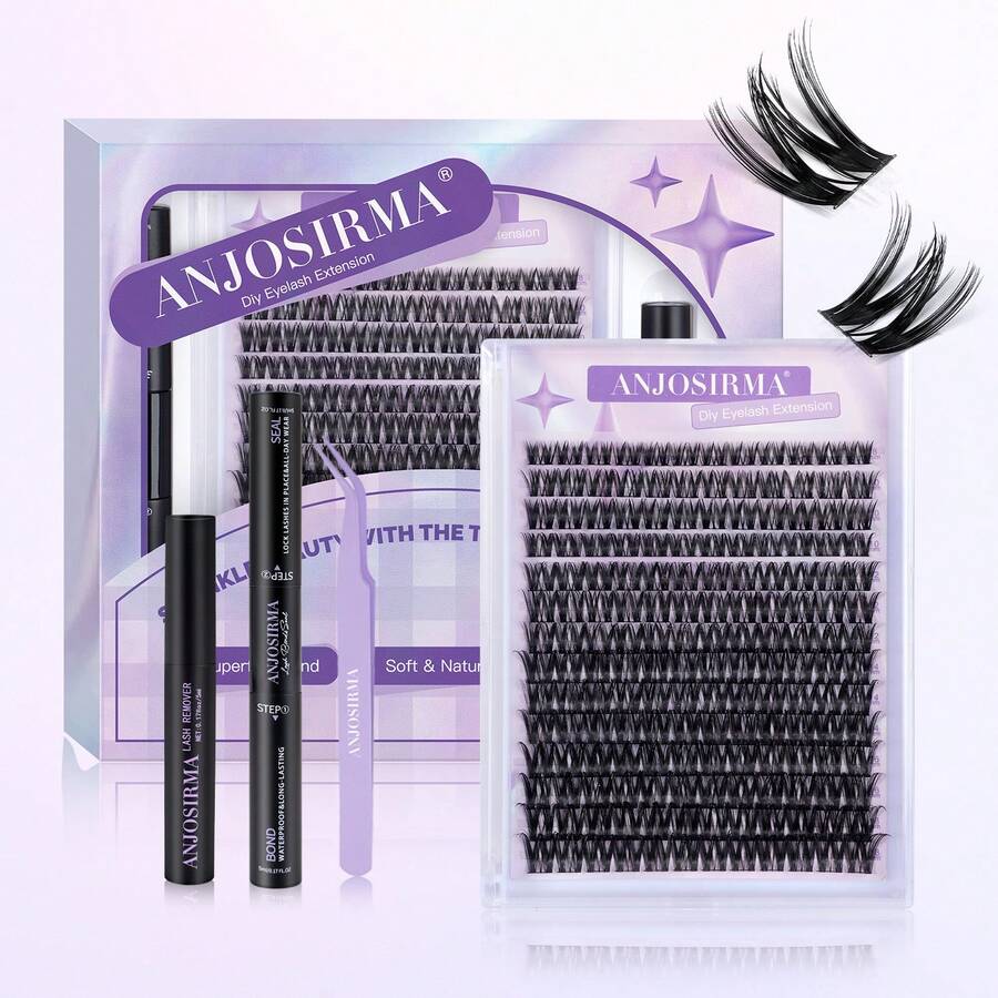 ANJOSIRMA Clusters Upgrade 2.0 Lashes With Ultra-Dense, Waterproof, Long-Lasting Lashes | Flora | Volume Style| Beginner-Friendly DIY Lashes For A Flawless | Fashion & Must-Have Clusters - Flora Kit [Volume Style] GTIN - 查看 1