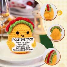 Mini Positive Energy Crocheted Corn Rolls, Emotional Inspiration, Christmas Small Gift, Birthday Gift For Women, Handmade Crocheted Animals, Creative Christmas Stocking Stuffers, Cute Corn Roll Desktop Decor - Multicolor - View 2