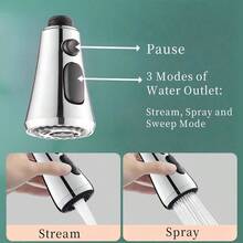 Cabezal Rociador de Grifo de Cocina, Grifo de Reemplazo de Acero Inoxidable Boquilla de Cocina para Cabezal Bao Grifo de Fregadero - inicial - Ver 4