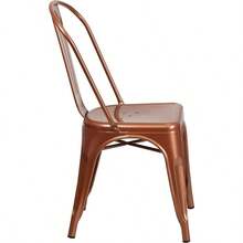 Commercial Grade Copper Metal Indoor-Outdoor Stackable Chair - Copper - View 6