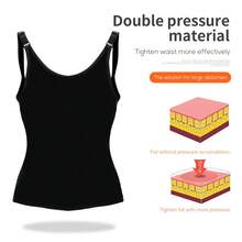 Waist Trainer Vest, European And American Style, Sweat-Inducing, Fitness Body Shaper, Neoprene Fabric, Adjustable Shoulder Straps