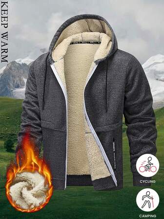 Nuevo Cárdigan con capucha forrado de sherpa térmico para otoño/invierno