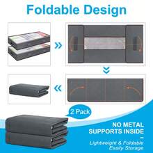 2 Pack 90L Under Bed Storage Containers, Underbed Toy Organizers And Clothing Storage Bags, Closet Storage Bins With Clear Window For Organizing Blanket Comforter Bedding Clothes Bedroom Dorm - Xám - Xem 5