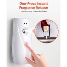 Automatic Air Freshener Spray Dispenser, 4-Pack, Wall Mounted Or Free Standing, Battery Operated, Multiple Time Settings For Home, Indoor, Bathrooms, Offices, Hotels, Commercial Places, White - 4 件裝 - 查看 3