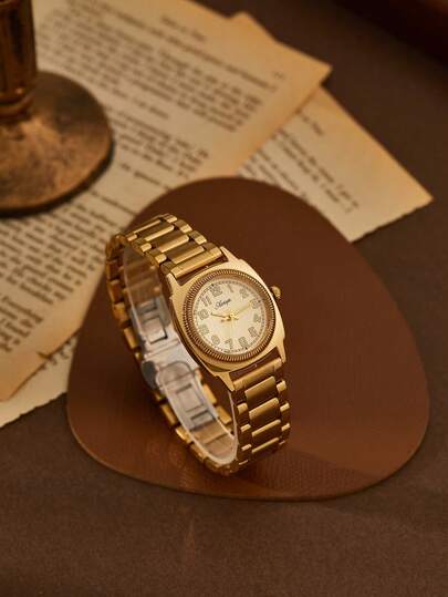 XIVIYA ساعة يد نسائية أنيقة وفنية بطراز رجعي بسيط، إطار صغير مرصع بالراين، سوار من الفولاذ المقاوم للصدأ عالي الجودة، كلاسيكية راقية متعددة الاستخدامات للاستخدام اليومي والاجتماعي والعمل والحفلات والهدايا