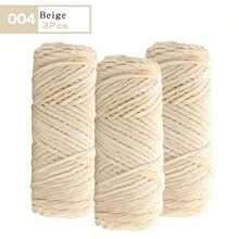 3 件套豪华天鹅绒纱线套装 - 柔软涤纶雪尼尔纱线，适用于 DIY 针织和钩编，有白色、米色、蓝色、棕色、紫色、绿色、黑色、灰色可供选择