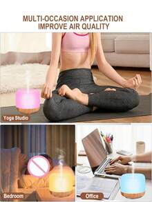 500ml Essential Oil Diffuser With Remote Control, Humidifier 5 In 1 Ultrasonic Aromatherapy Fragrant Oil Humidifier Vaporizer, Essential Oil Diffuser, Aromatherapy Humidifier For Relaxing Atmosphere In Home Office Bedroom