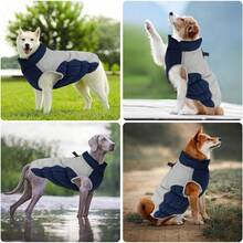 Chaleco para Perros, Chaqueta Impermeable y a Prueba de Viento, Ropa para Perros con Detalles Reflectantes, Chaqueta Ideal para Perros Medianos y Grandes en Climas Fríos - 3X-Grande - Ver 3