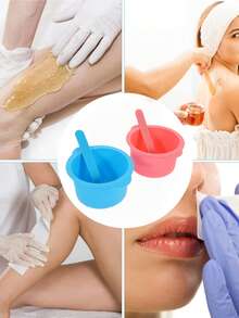 1pc Non-Stick Silicone Wax Melt Liners With Wax Sticks: Reusable, Flexible & Easy-Clean Bowl Insert For Wax Warmers.  Ensures Effortless Hair Removal & Aromatherapy Wax Melting.  Ideal For Home Spa Sessions And Professional Use By Men And Women. - 彩色 - 查看 8