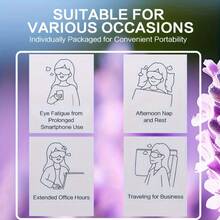 10pcs LavenderSteam Eye Mask Relieve Eye Fatigue Improving Sleep Quality Self-Heating Sleep Masks For Eye Care, Disposable Warm Compress Eye Shades, Soothing, Eliminate Dark Circles Under The Eyes Constant Temperature Control, Ultra Long Time Hot Compress,School,Back To School,Travel,Travel Essentials,Home Essentials,Eye Mask,Sleep Mask - Purple - View 9