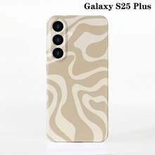 1pc Minimalist Asymmetrical Patchwork Pattern Glossy Hard Shell Phone Case, Suitable For IPhone 11/12/13/14/15/16 Pro Max