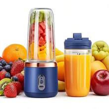 2-Cup Multi-Functional Electric Juicer, Blender, Juicer With 6 Blades - Wireless, Portable, USB Charging - Perfect For Smoothies And Vegetable Juices. Great Kitchen Accessory And Gift For Health Enthusiasts - Multicolor - View 12