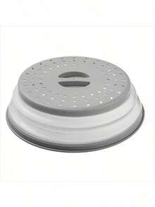 1pc Silicone Microwave Splatter Cover, Ventilated Foldable Splash Guard & Fruit Strainer Lid, Dishwasher Multi-Functional Kitchen Tool - Multicolor - View 3