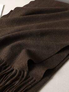 1pc Lady's Yellow Vivid Cashmere Solid-Colored Scarf With Tassels 30*180cm Soft Shawls For Spring Summer Autumn And Winter For Dress