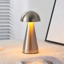 مصباح فطر بتصميم LED حديث قابل للشحن بلمسة، ثلاثي الألوان، مع بطارية ليثيوم بوليمر قابلة للشحن، مناسب لغرفة المعيشة والنوم والمطبخ والبار، مثالي لأجواء عيد الميلاد وعيد الهالوين - مصباح مكتبي قابل لإعادة الشحن - مشاهدة 13