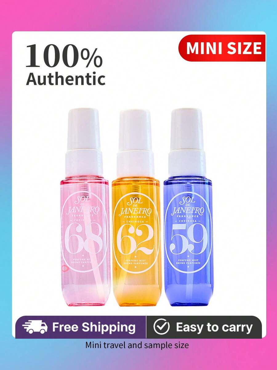 Sol Cheirosa Perfume Mist 3 Pack Set For Women – Mini Travel Size 30ml (1 Fl.Oz) Each, Fragrance Collection 59, 62, 68– Perfect For On-The-Go, Long-Lasting, Sweet & Tropical Scents - Bộ 3 món (30ml*3 cái) #68+#59+#62 - Xem 1