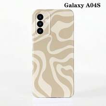 1pc Minimalist Asymmetrical Patchwork Pattern Glossy Hard Shell Phone Case, Suitable For IPhone 11/12/13/14/15/16 Pro Max