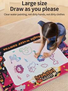 80*60cm Children's Water Doodle Mat Toy, Large Size Water Magic Painting Pad, 3 Themes Available: Christmas/Rabbit/Elf, Reusable Water Drawing Mat, Best Toy Gift For 3-6 Years Old Boys And Girls, Art Enlightenment Gift For Christmas/Halloween
