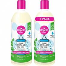 Dapple Baby Bottle & Dish Foaming Power Spray, Hypoallergenic Dish Soap For Baby Bottles, Powered By Plants, Fragrance Free, 16.9 Fl Oz (Pack Of 2) - 30 液體盎司(2 包) - 查看 9