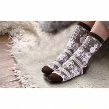 SISOSOCK 5 Pairs Fuzzy Soft Cozy Fluffy Socks Women, Casual Thick Plush Comfy Sleep Socks, Warm Winter Gifts Women - 多色-lb-3 - 查看 11