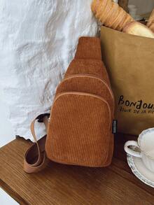 1 Stück Cord Hüfttasche, modisch und vielseitig mit doppellagiger Reißverschlusstasche, verstellbarer Schultergurt, geeignet für Teenager-Mädchen, weibliche Studenten, Erstsemester und Büroarbeiter, sehr geeignet für Büro, Uni, Arbeit, Geschäft, Pendeln, Outdoor, Reisen, Ausflüge, Einschulung College-Stil Hüfttasche