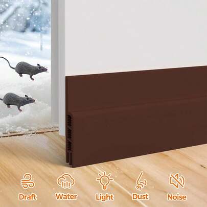 Under Door Draft Stopper, 39 Inch, Adjustable Door Sweep Anti-Collision Strong Adhesive Weather Stripping Tape Soundproof Draught Stoppers [Length 1m, Width 50mm]