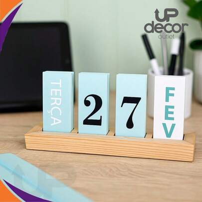 Calendário de Mesa Estiloso – Uso Doméstico e Office