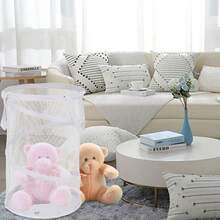 Large Laundry Basket Folding Hamper Pop Up Storage Basket Bins With Handles For Laundry Room, Bath, College Dorm Etc - White - View 2