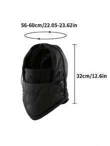 1pc Men's Balaclava Thermal Lined Ski Mask, Neck Warmer Hood For Cold Weather, Autumn/Winter