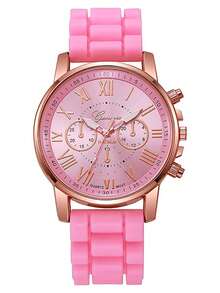 1/10 件女士手表套装，优雅石英手表套装 - 时尚罗马数字，硅胶表带，锌合金表壳 - 送给她的完美礼物，女士配饰 - 彩色 - 查看 12