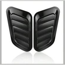 Automobile Engine Hood Ventilation Cover, Universal Air Intake Cover, Turbocharged Engine Hood Ventilation Cover, Automobile Engine Hood (Black) - 2pcs - View 5