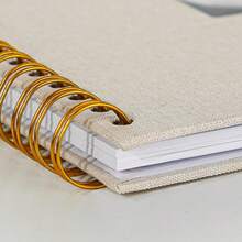 HIWHY Scrapbook Photo Album Linen Cover With DIY Window 28x20 CM White Inner Paper Memory Book With 40 Sheets/80 Pages Beige - Dark Green - View 11